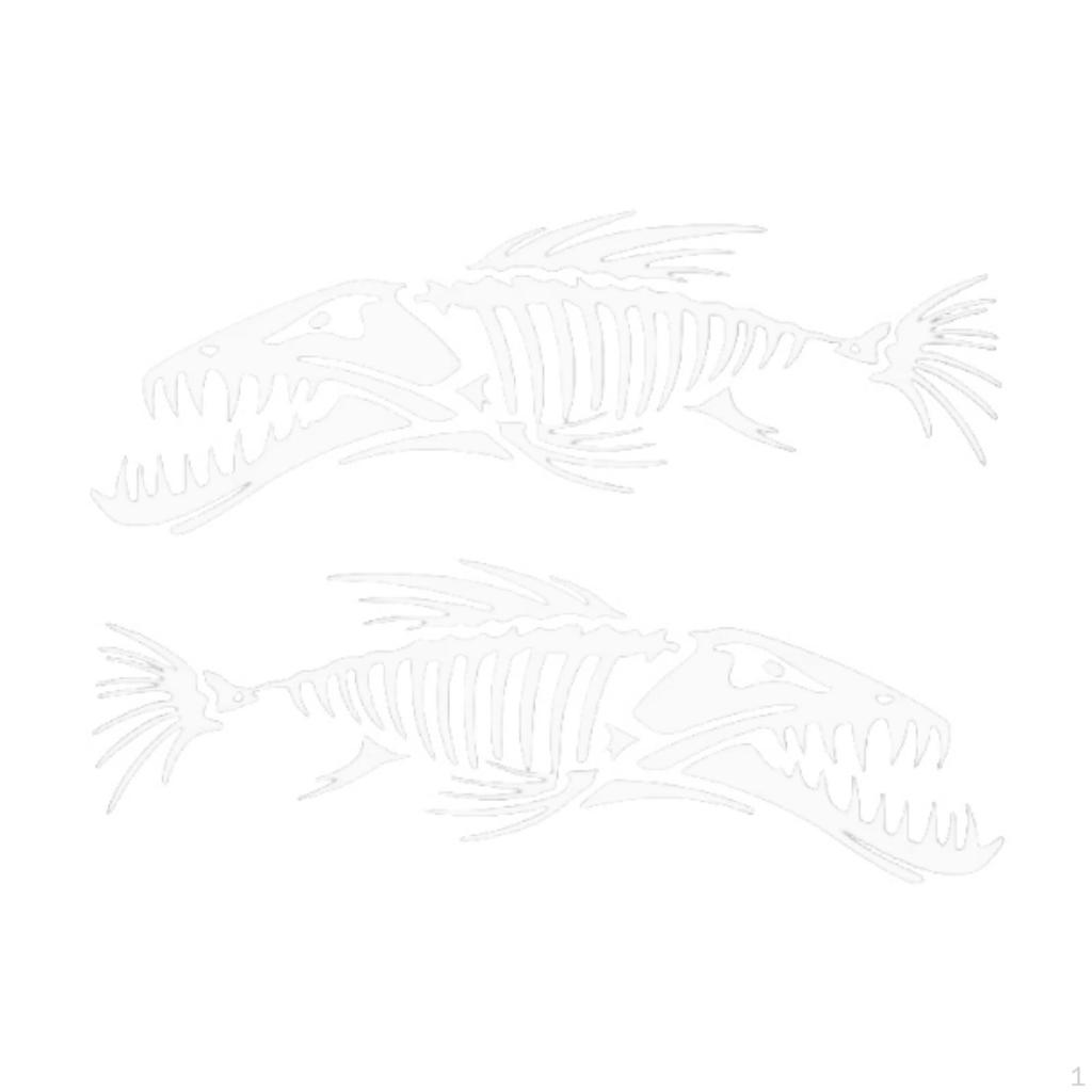 2 Pieces Fish Stickers Decals Auto Gift Creative Simple Installation Car for Driving
