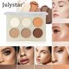 6 Color Face Contour Palette Shimmer Highlighter Powder Matte Bronzer Palette Long Lasting Waterproof Sculpting Shadow Palette Cosmetics