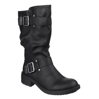 Womens/Ladies Trumble Faux Leather Biker Boots