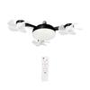 Ventilatore da Soffitto con Luce 3/4/5 Pale e Telecomando, 2-in-1 LED Silenzioso tipo Drone per Ventilazione Soggiorno, Pale Pieghevoli, 3 Velocità Dimmerabile, Attacco E27 per