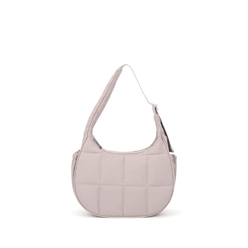 Nylon zipper women's shoulder hand-held underarm bag, high-end sense work commuter versatile bag