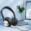 Voistek Upgraded Headset, USBType-C3.5mm, Binaural: New Noise-Canceling Microphone with Wired Controls, PC Headphones, Ideal for Web Conferencing,