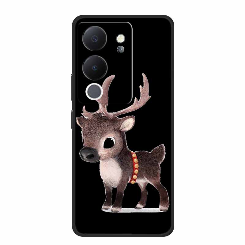 Funda For Vivo V30 Lite Case Cute Cartoon Cat Black Silicone Shockproof Soft Phone Cases For Vivo V30 Lite Back Cover Case Bag