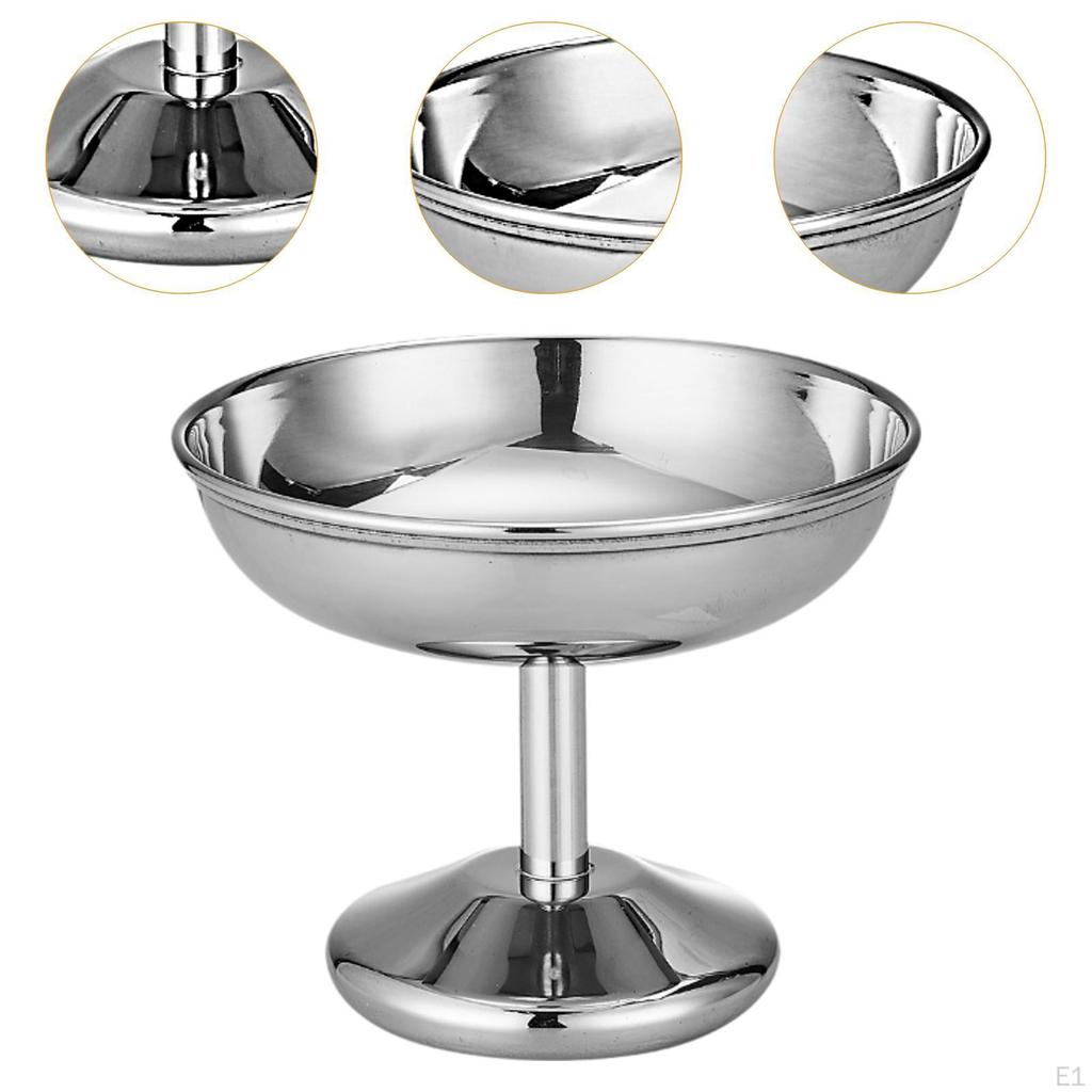 Dessert Cup Ice Cream Soup Bowl Photo Prop Footed Fruit Salad for Kitchen