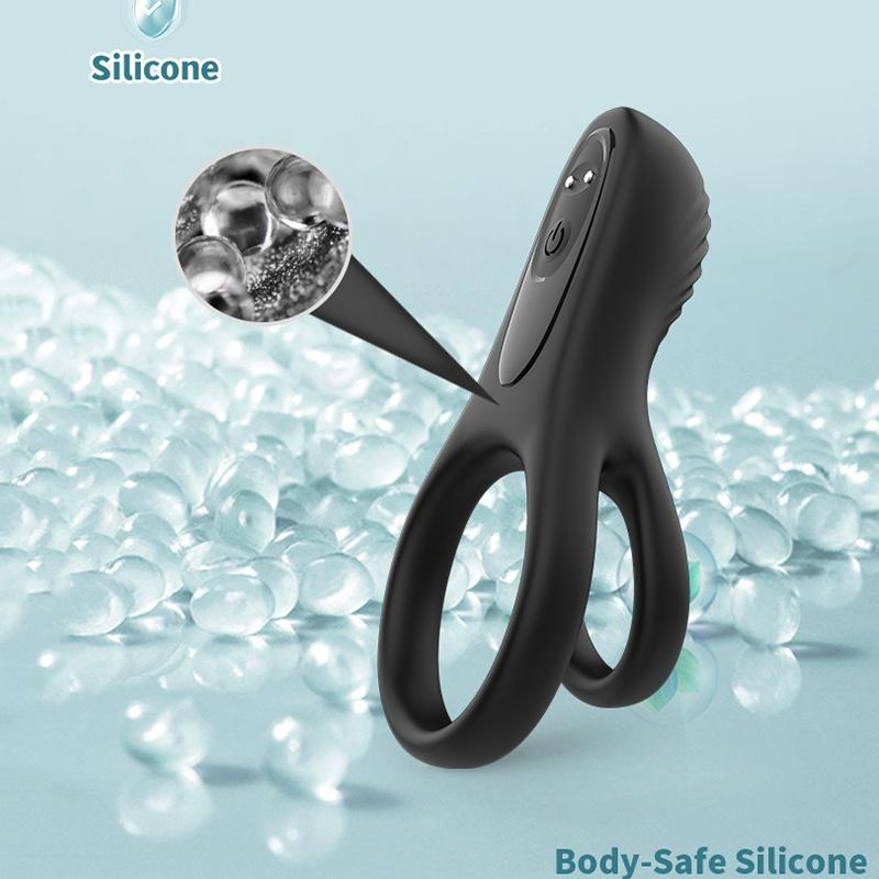 Vibrating Cock Ring for Men Clitoris Stimulation Ejaculation Delay Penis Ring Adult Supplies Sex Toy for Couples