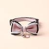 Cute Pet Girl Cat Dog Collar Adjustable Bow Bells Collar Cat Necklace Fashion Accessories Pet Puppy Kitten Pendant Supplies