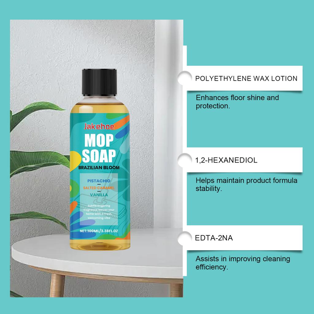 Floor Cleaner Liquid Fragrance Mop Soap Concentrated Wood Tile Laminate Polishing Wax Stain Remover Fresh Scent Household 100ml