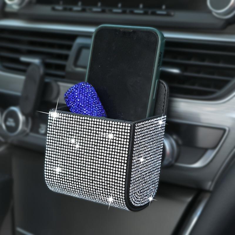 1PC Shiny Car Storage Box Rhinestone Storage Box Shiny Car Interior Decoration Fashion Design Car Put Mobile Phone ID Storage Box