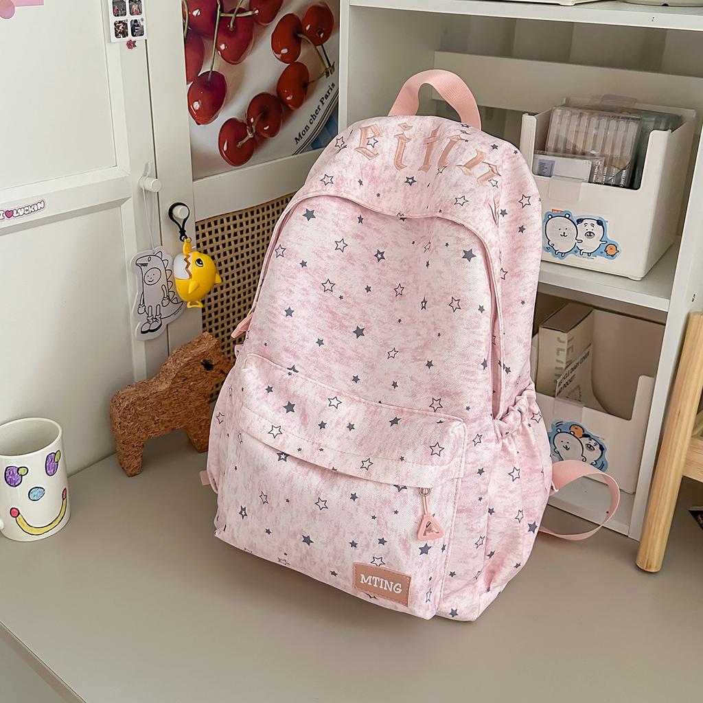 Schoolbag Korean small fresh college student simple star backpack lightweight versatile large capacity fashion junior high school student schoolbag