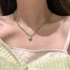 Versatile Mori Candy Color Love Beaded Necklace Cute Girl Sweet Temperament Collarbone Chain