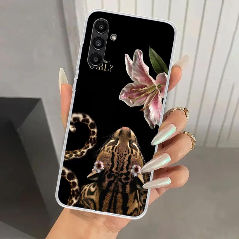 Pink Leopard Print Phone Case for Samsung Galaxy A17 A16 A37 A26 A36 A57 A56 A15 A25 A35 A55 A14 A24 A34 A54 A13 A23 A33 A53 Gal