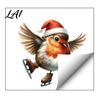 Redbreast Wall Stickers Christmas Window Static Sticker Decorative Reusable Decal PVC Festive Waterproof Mural Decor Holiday Cling for Home