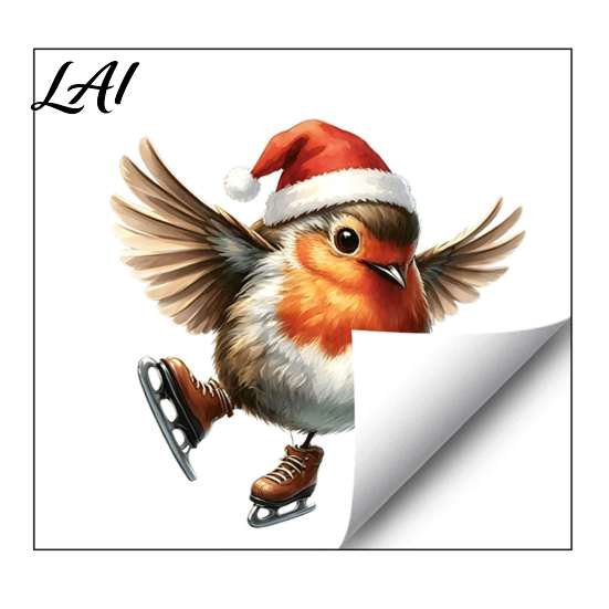 Redbreast Wall Stickers Christmas Window Static Sticker Decorative Reusable Decal PVC Festive Waterproof Mural Decor Holiday Cling for Home