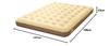 FIELDOOR Air Bed, Queen Size (Approx.) 147cm Wide X 198cm Deep X 23cm Thick, Beige X Brown