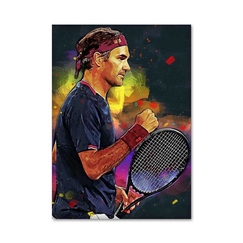 

Известные теннисисты Рафаэль Надаль Плакаты и принты Картина на холсте Спорт Поп Настенная картина для гостиной Украшение дома 30x40cm No Framed