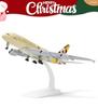 123QIYUMOKE A380 1/300 Scale Diecast Metal Airplane Model - A380 Sky Jumbo Etihad 380 Model Airplane with Stand (7.5" Long), Aviation Enthusiast Gift