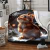 Adorable Bunny Customize Your Name Home Blankets Soft Cozy And Lightweight For Year Round Use Perfect For Picnics Sofa Office Bed Living Room And