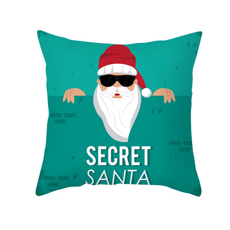Christmas Cushion Cover Gnome Santa Sleigh Sofa Pillowcase  Decorations Navidad