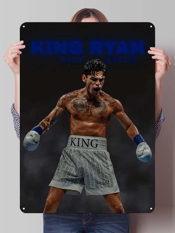 Ryan Garcia Boxer Metal Signs Aesthetic Room Decor Men Custom Boxing Poster Tin Plates for Man Cave Wall Art Vintage Metal Plate