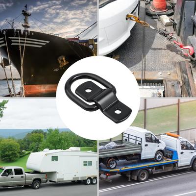 Steel D Rings Lashing Eyelets Heavy Duty Rustproof Assembly Rings For Truck Boat RV ATV Garage Installation With Screws