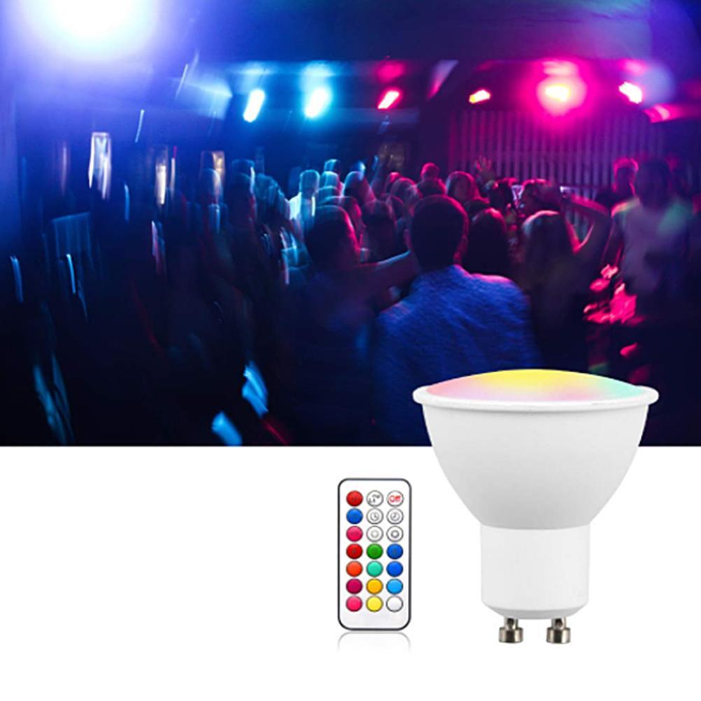 RGBW GU10 LED Zmieniająca Kolor Reflektor 2 Tryby Oświetlenia 3 W Żarówka LED RGB Z Pilotem Pamięć