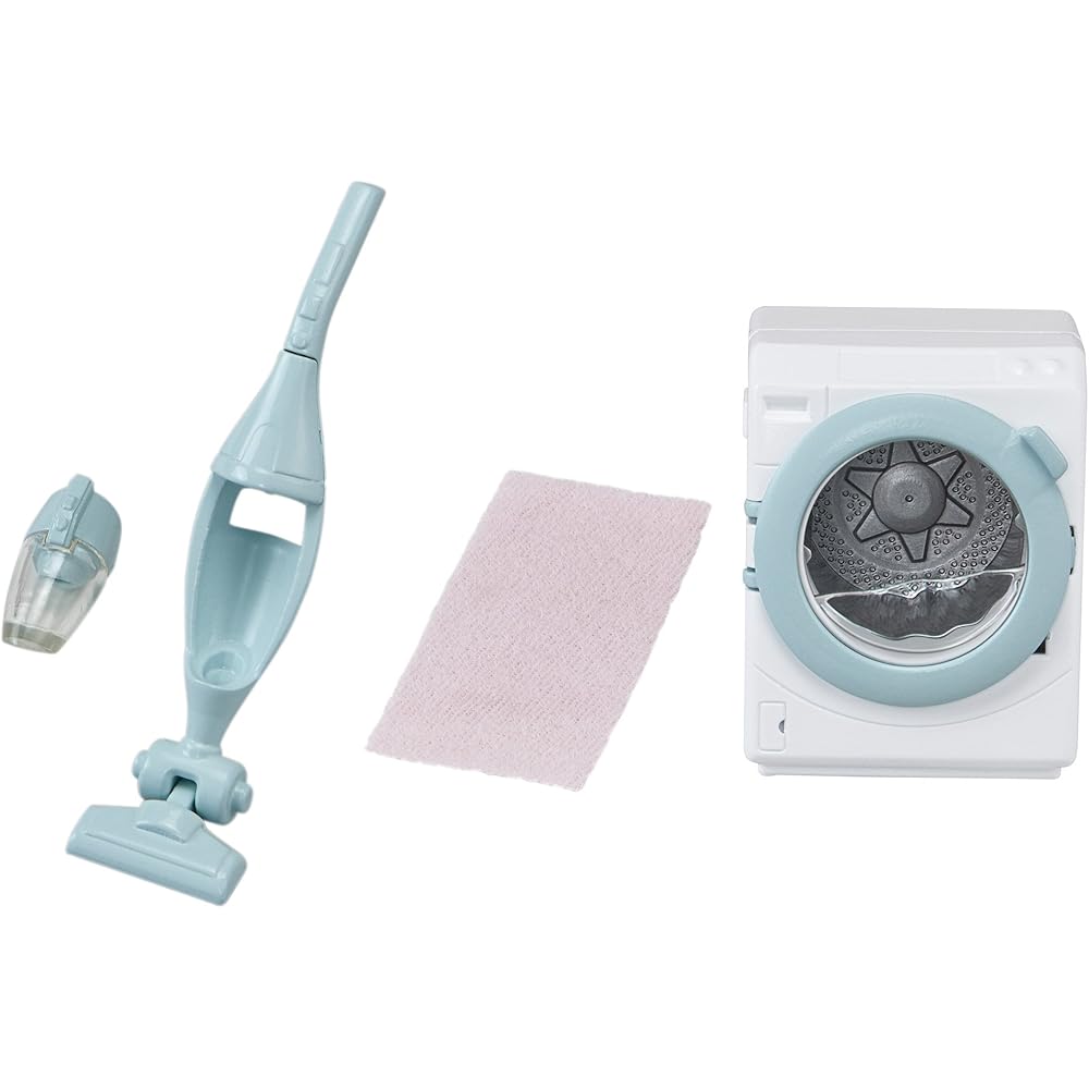 Sylvanian Families EPOCH Laundry and Vacuum Cleaner Set Toy for Dollhouse Ages 3 and Up