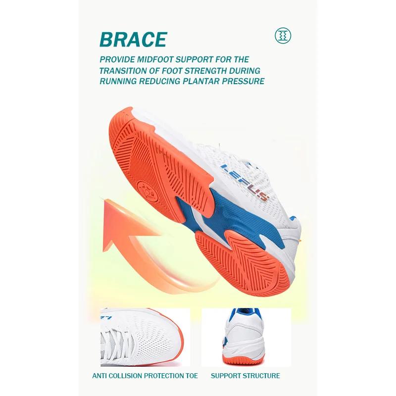 LEFUS Breathable Men's Women's Badminton Shoes Anti-Slip Table Tennis Sneakers Training Sports Comfortable Shoes