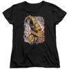 Justice League Reversed Womens T Shirt Black