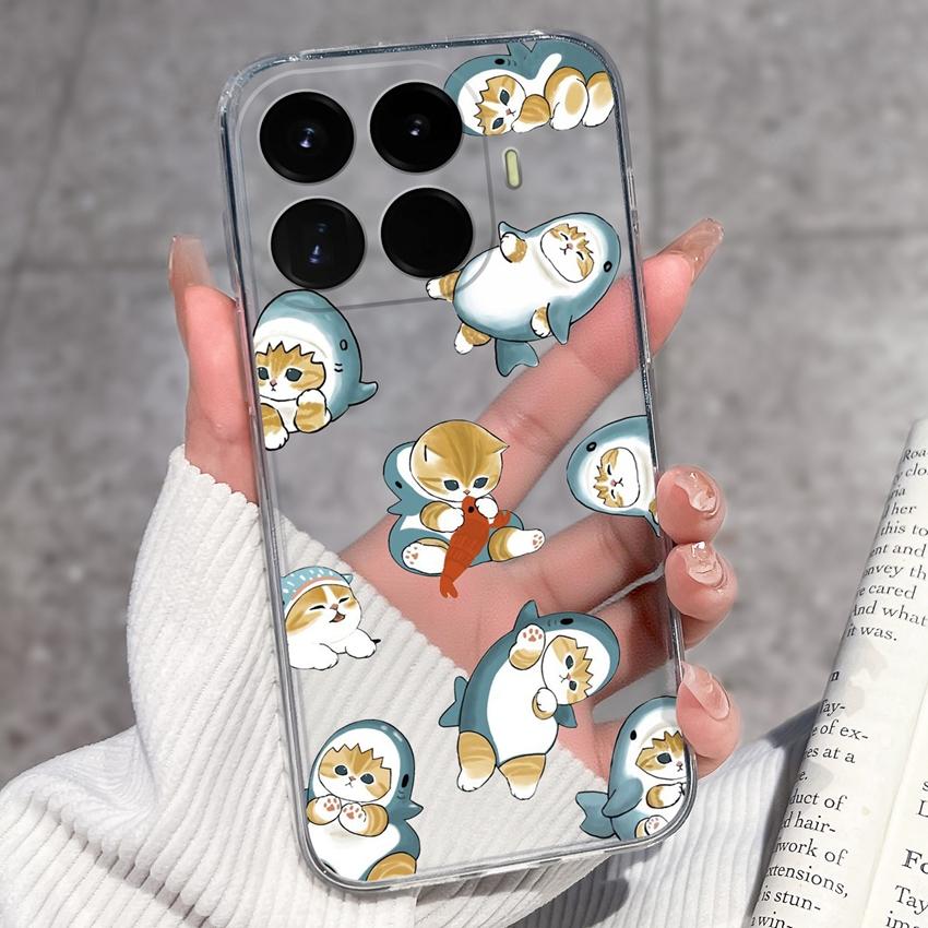 For Xiaomi 17T 17 Pro 17Max 17 Ultra Phone Case For Redmi 17C Redmi17 Lovely Bow Cartoon Lightweight Transparent TPU Bumper Scratch Resistance Housing