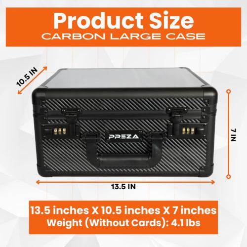 PREZA Grade Card Storage Box - Premium Trading Card Case for Grade Sports and TGC Collections - Carbon Fiber Slab Case Storage (Large)