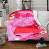 Custom Name Peppa Pig Ice Cream Party Party Blanket For Couch Bed Plush Cozy Fuzzy Blanket Super Soft Warm Blankets For Fall And Winter 0916106