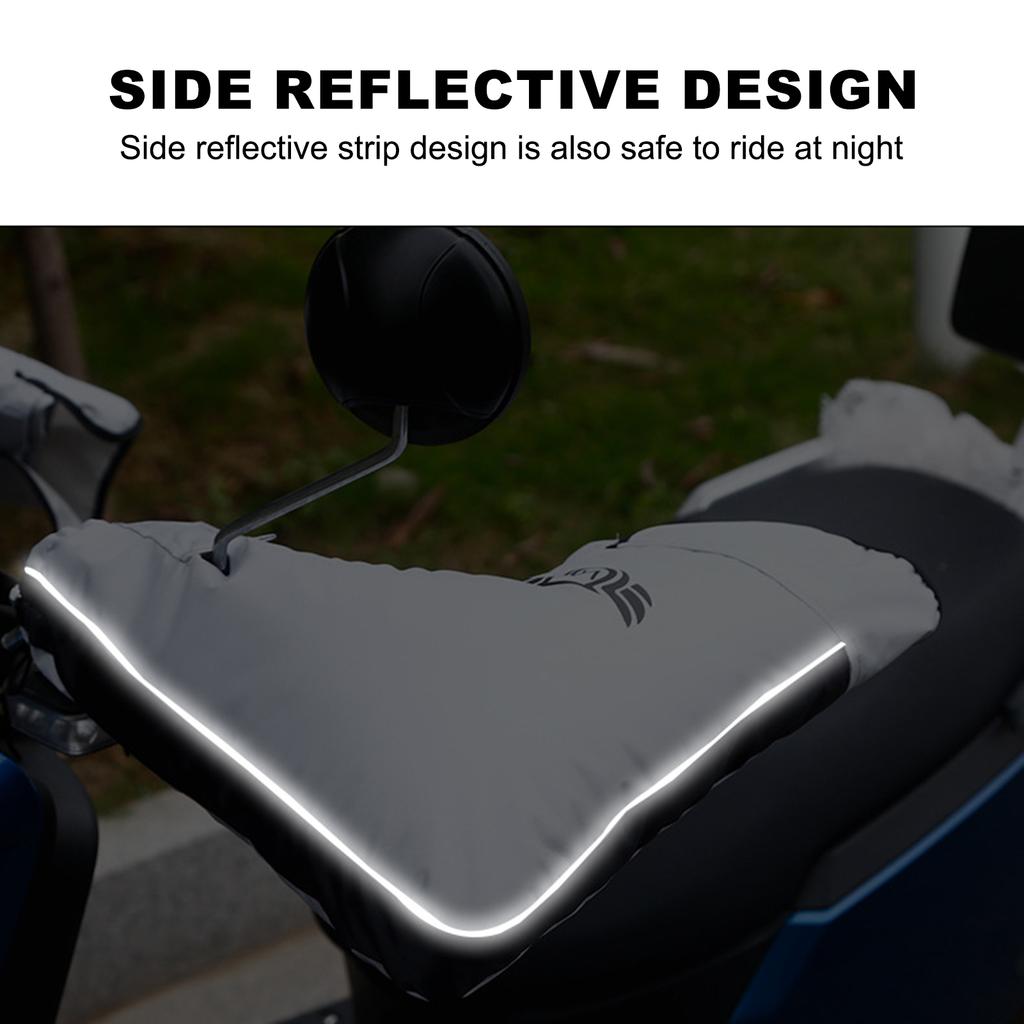 1 para Zimowe Rękawice na Kierownicę Motocykla Gruba Wodoodporna Osłona Kierownicy Odpowiednia do Trójkołowców Rowerów