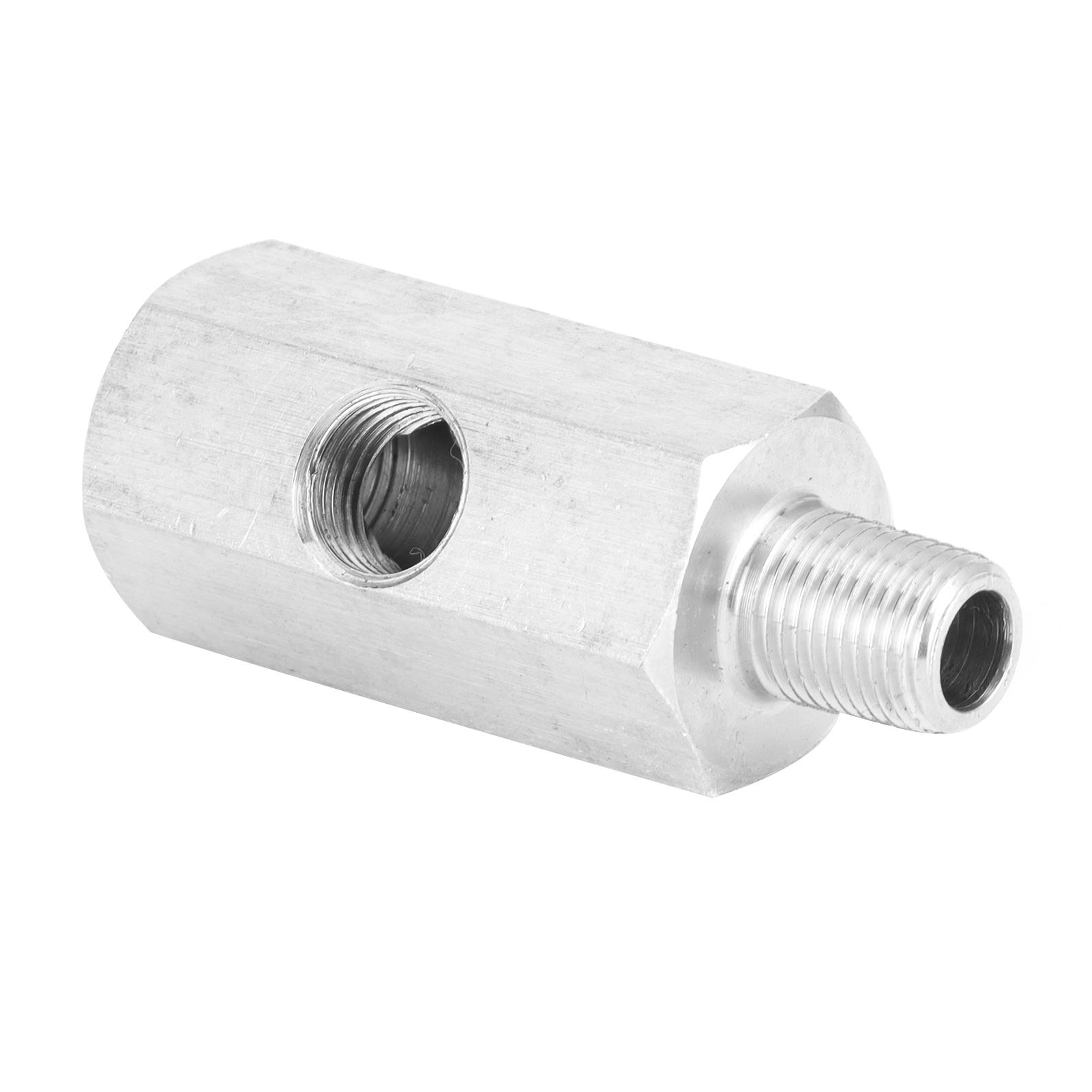 Universal 1 8in BSPT Tee Connector Oil Pressure Sensor NPT Adapter for Turbo Supply Line Gauge