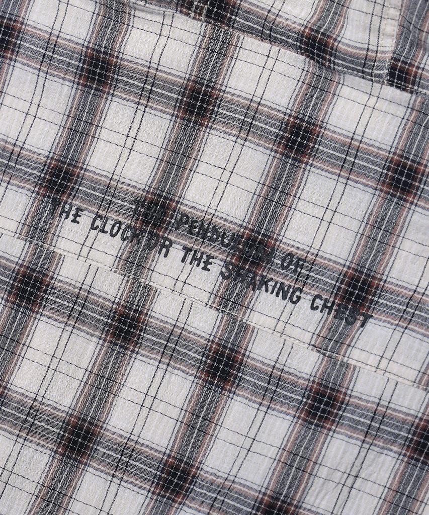 Pendulum Oversized Check Hoodie Shirt Lq2Yu329_Ivory