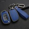 Zinc Alloy + Leather Car Key Case For Hyundai Ix25 Ix35 I10 I20 Solaris Tucson Sonata Santa Sport Elantra Creta Verna -