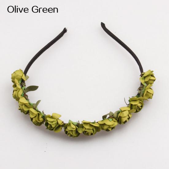 Rose Flower Headband Festival Wedding Garland Summer Beach Boho Floral Hairband
