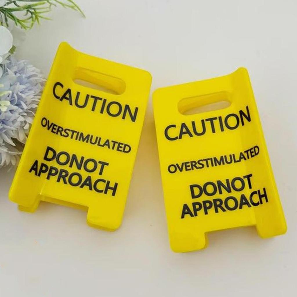 3.94 Inch Funny Caution Overstimulated Hair Clip Anti-Slip Hair Styling Supplies Strong Hold Hair Clips Creative Gift For Friend