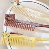 Cartoon Long-handled Comb Cute Bear-shaped Hairbrush Creative Design Fashionable Student-friendly Portable Straightening Comb