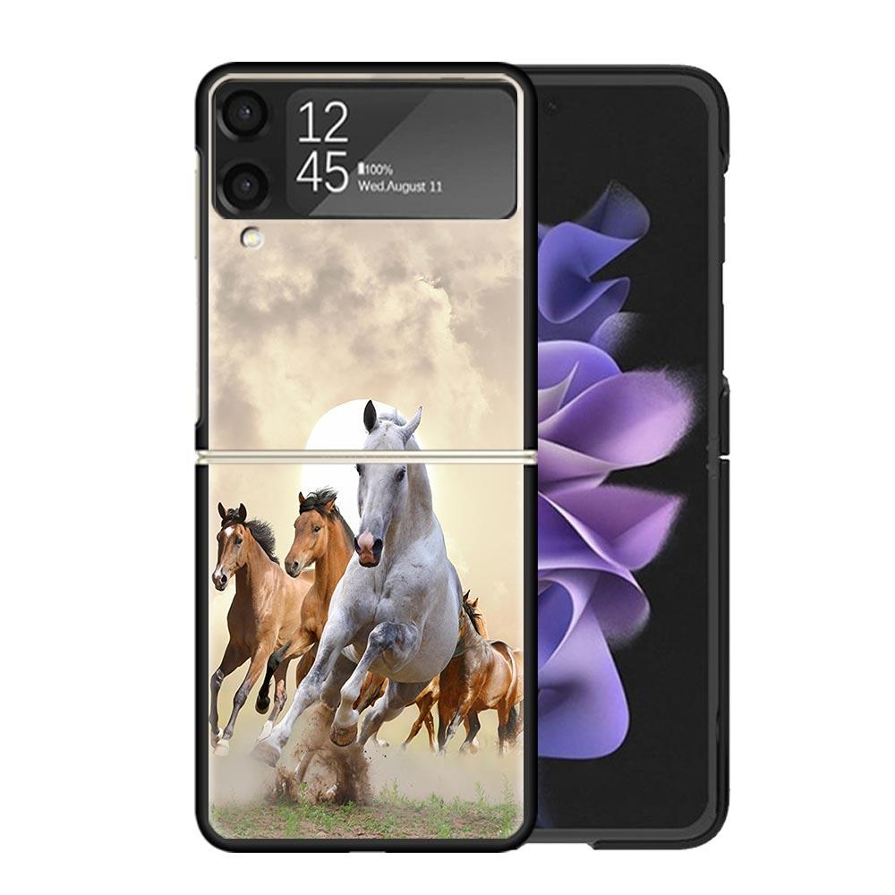 Horse Great Beauty Galloping Cases For Samsung Galaxy Z Flip 4 5 6 7 3 Z Flip7 Flip6 Flip4 Flip5 Flip3 5G Hard Shockproof Fundas