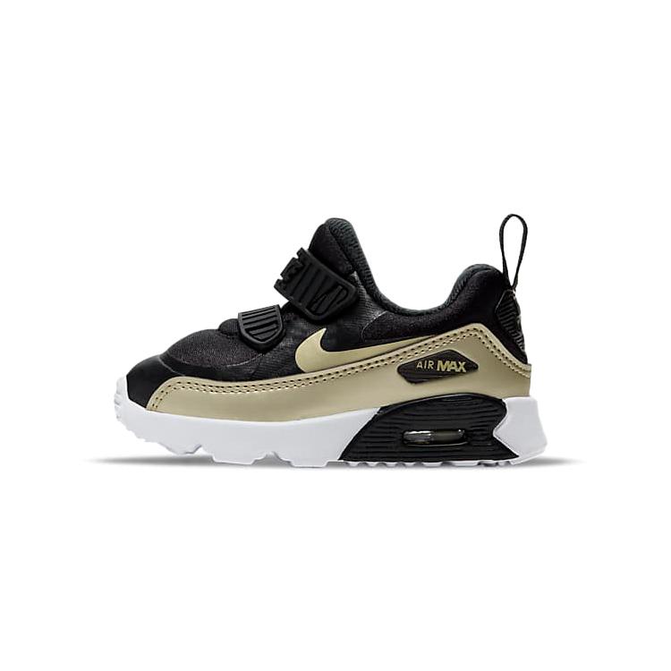 

Nike Air Max 90 Tiny BT Low top Toddler Shoes Black Gold Infant And Toddler DC9201-091 21