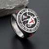Vintage European-American Templar Cross Titanium Steel Ring