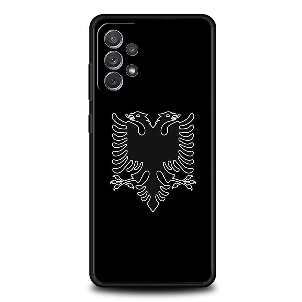 Phone Case For Samsung Galaxy A15 A13 A51 A71 A41 A31 A21S A03S A05 A12 A32 A52 A23 A25 A33 A53 A73 5G Cover Albania flag