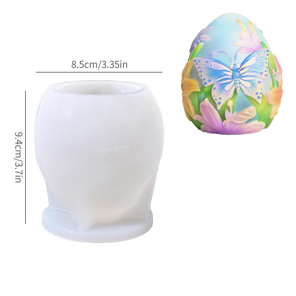 Butterfly Embossed Easter Egg Silicone Mold Rabbit Scented Candle Molds Handmade Soap Aromatherapy Decoration 3D Craft Gift 2025