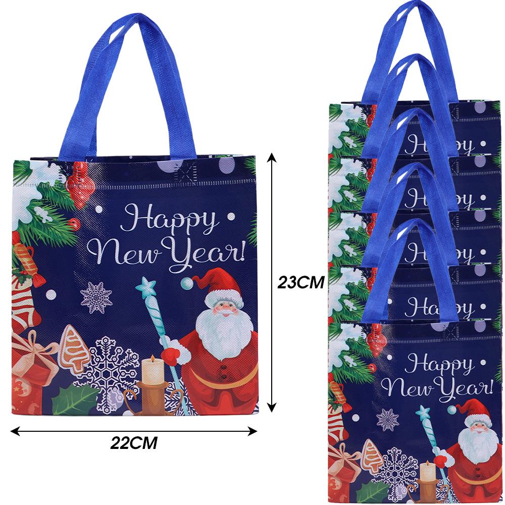 

Christmas Hand-held Gift Bag Non Woven Fabric 4 Styles Santa Claus Elk Xmas Tree Reusable Folding Storage Bags Party Favor Decor 1PC