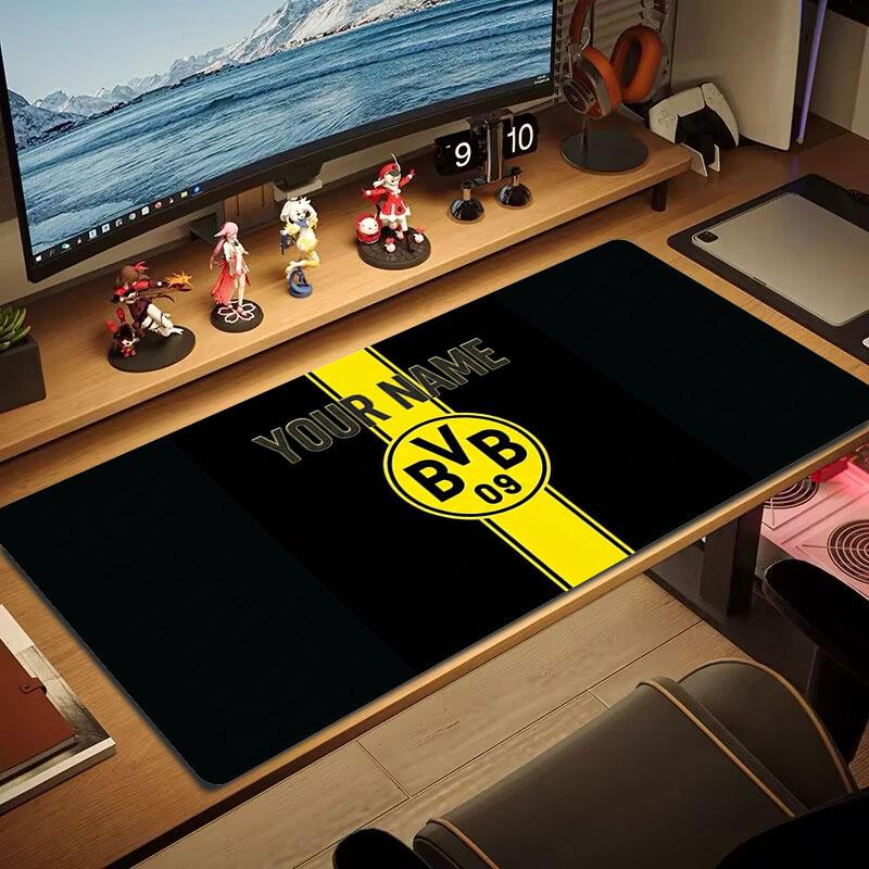 Borussia Individueller Name Große Größe Mauspads Große Gaming-Tischunterlage Rutschfest Laptop Tablet Großes Mauspads XXL Matte Mini-PC Spielmatte Mit Verriegeltem Rand