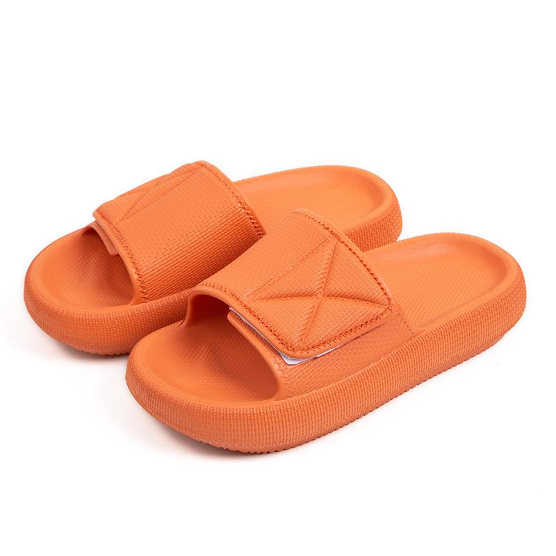 

Женские тапочки на толстой подошве на липучке, летние парные, для ванной, для дома, сандалии из ЭВА 44-45 оранжевый