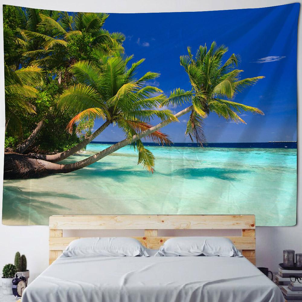 Sea View Tapestry Wall Hanging Bohemian Home Decoration Polyester Fabric Used For Living Room, Bedroom, Dormitory, Fast Shipping