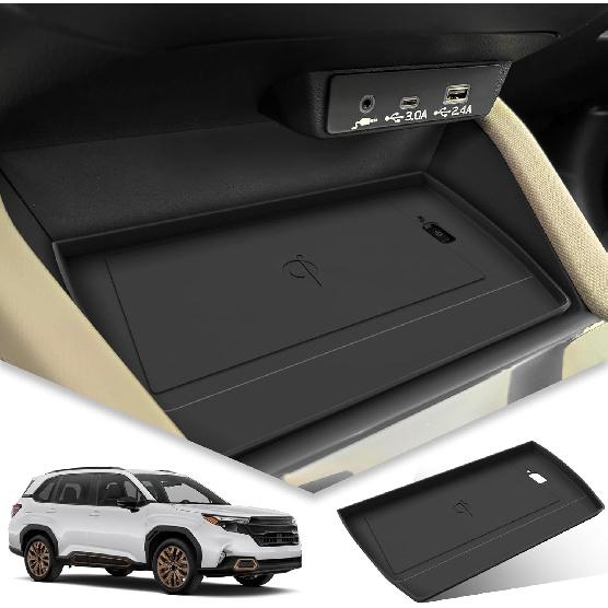 

BIBIBO для 2025 Subaru Forester Силіконова накладка на панель перемикання передач центральної консолі 2025 2026 Subaru Forester Premium/Sport/Limited/Touring Перемикач Black-Wireless Charging M