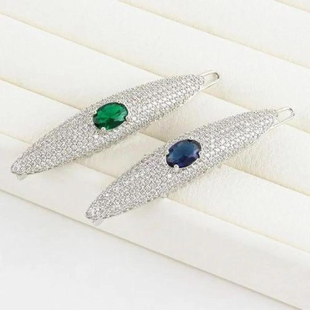 Women s Hair Accessory Green Blue Silver Hairpin A27134_1 FREE