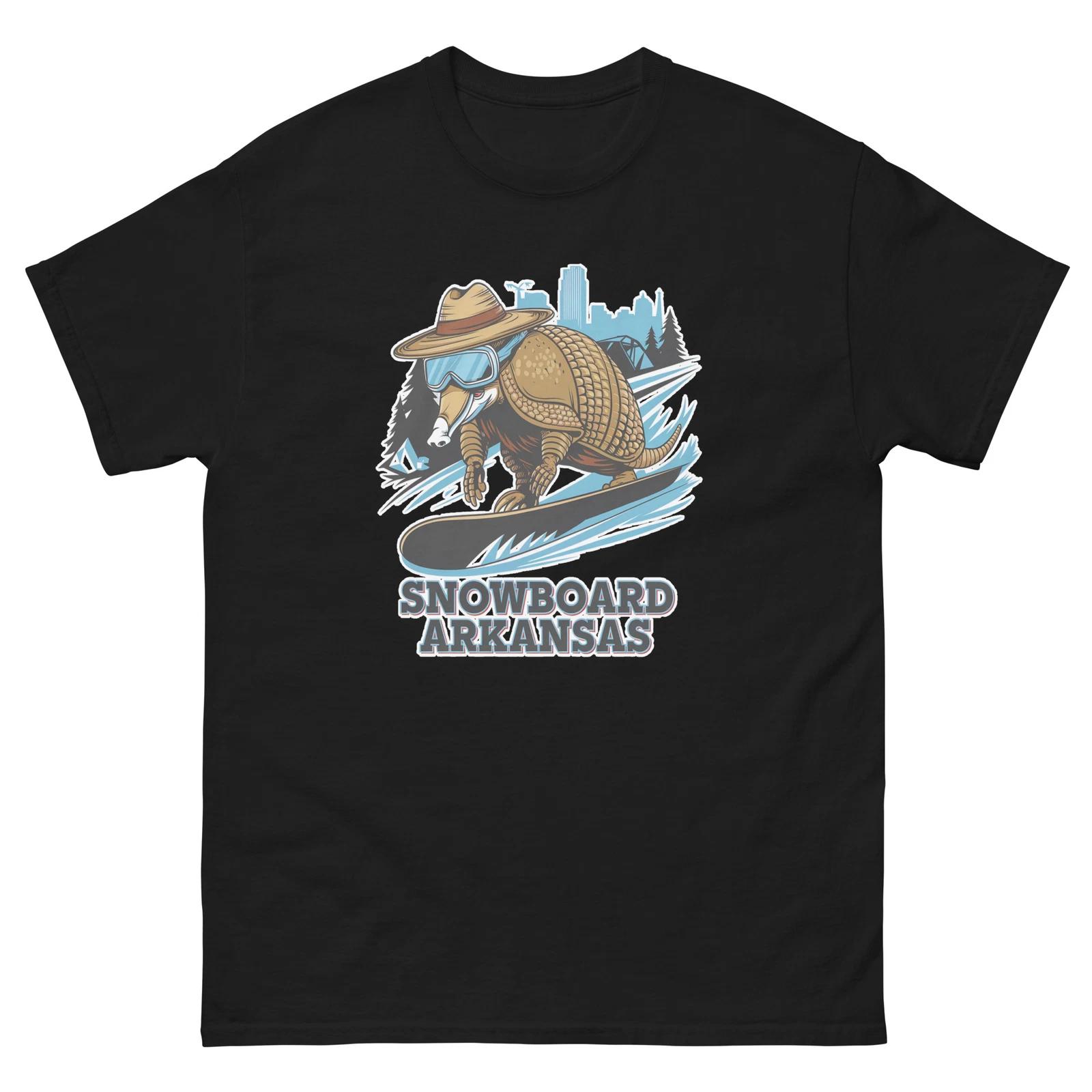 Snowboard Arkansas Armadillo USA Snowboarding Animal T-Shirt 4XL